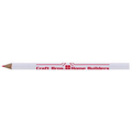 Jumbo Untipped Medium Pencil w/Red Core (White)